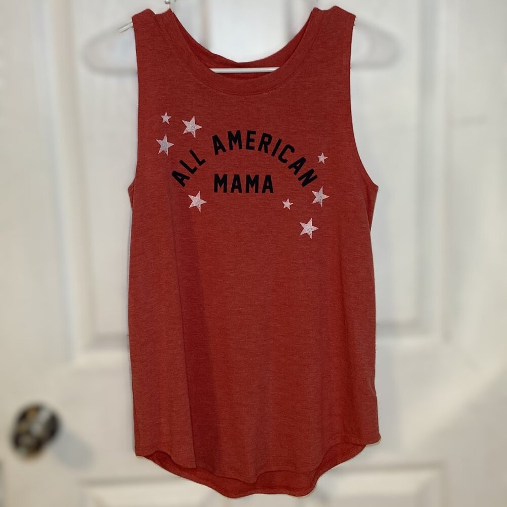 ⭐️ 3/$13 Isabel Maternity by Ingrid & Isabe "All American Mama" Tank Top